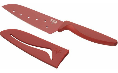 Cuchillo Santoku Pequeño Kuhn Rikon Color Rojo