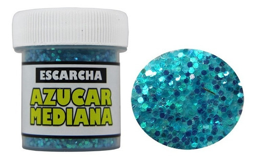 Escarcha Brillantina Mirella Glitter Mediana Azul X2 Unids