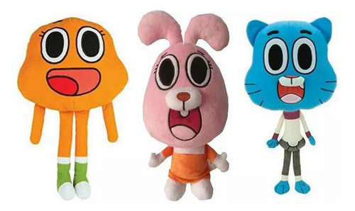 Juego3 Piezas El Increíble Mundo De Gumball Muñeco Peluc [u]