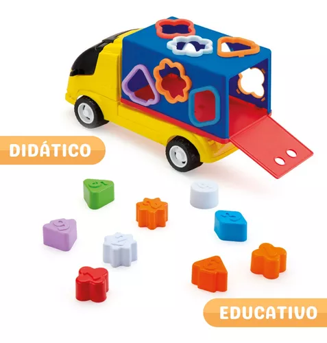 Brinquedo Educativo Bebe Caminhao Didatico Rosa - Super Toys