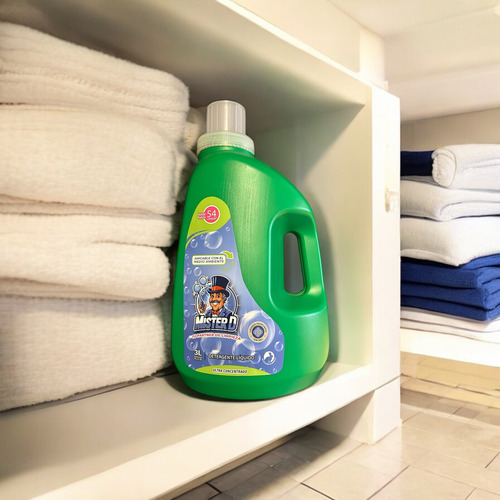 Detergente Líquido Mister D Hogar - Botella 3 Lt.