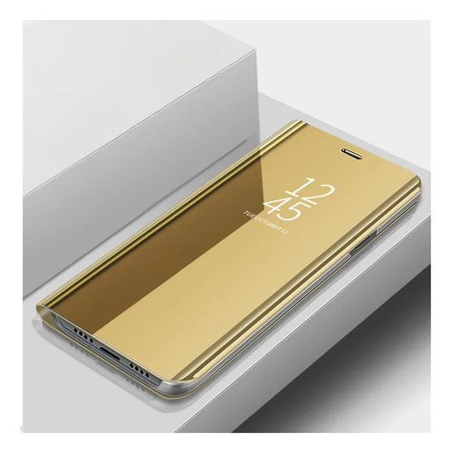 Funda De Piel Con Tapa Smart View Mirror Para Samsung Galaxy S25 Plus S25 Ultra S25 Edge Con Función Atril Magnética