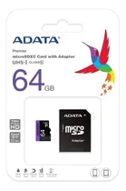 Comprar Tarjeta De Memoria Adata Premier Con Adaptador Sd 64gb