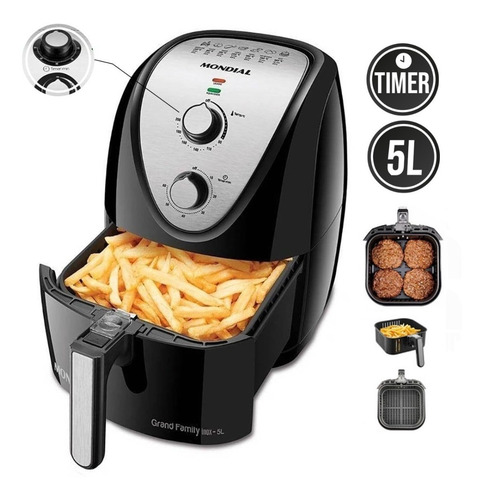 Imagem 1 de 6 de Fritadeira Elétrica Air Fryer 5litros Sem Óleo Afn50 Mondial