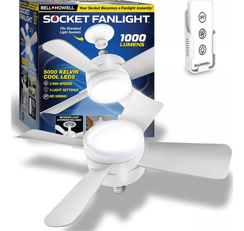 Lampara De Techo Con Ventilador Socket Fan Light