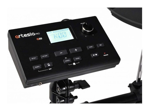 Batería electrónica de malla negra Artesia Legacy A-30 de 8 piezas