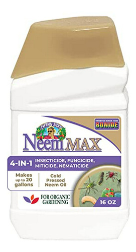  Neem Max Insecticida Orgánico, Compatible Con Jardinería 