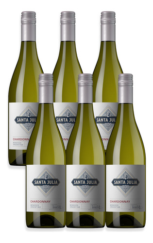 Santa Julia Vino Chardonnay Caja X6u 750ml Mendoza