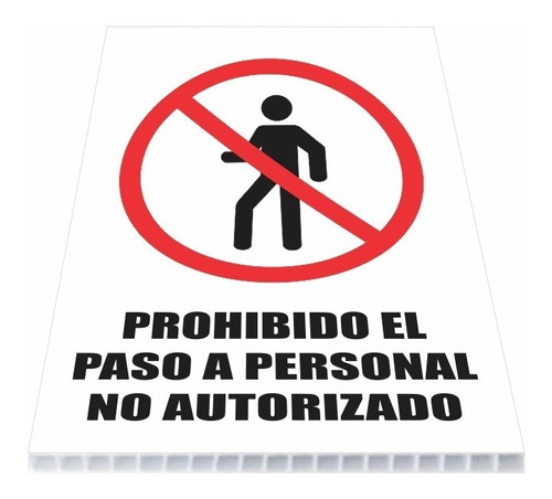 Letrero Señalizacion Prohibido El Paso 20x30cm De Sign Depot