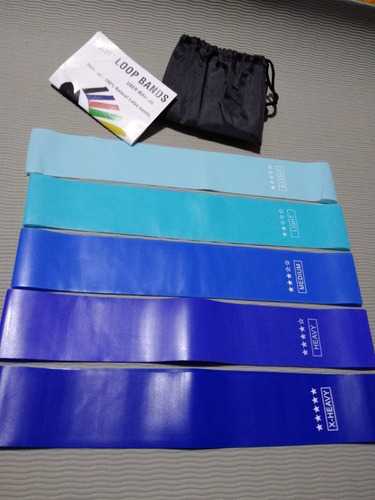 Ligas Elásticas, Pack 5 Bandas De Resistencia Pilates, Yoga