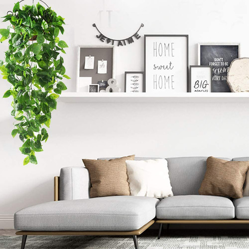 2 Plantas Colgantes Artificiales Para Decoración De Pared, I
