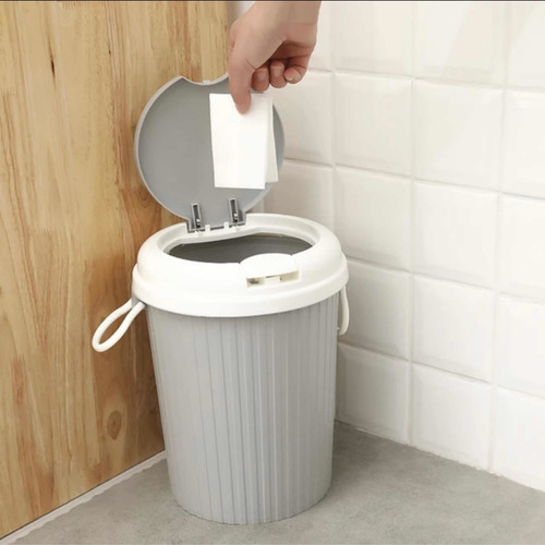 Imagen 2 de 8 de Basurero Papelero Cocina Baño Oficina 15 Litros Tapa Toque