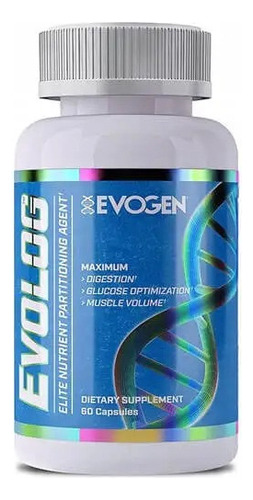Evogen Evolog 60 cápsulas otimiza a glicose/reduz o inchaço, o sabor sem sabor