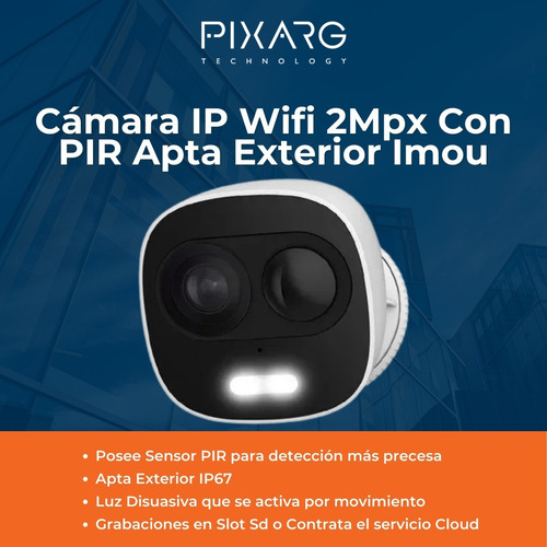 Imagen 2 de 8 de Cámara Ip Wifi 2mpx Imou Pir Audio 2 Vias Exterior Slot Sd