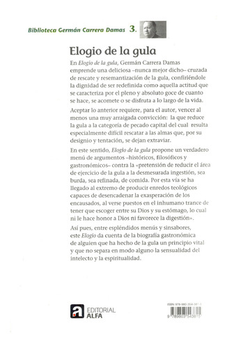 Lib, Elogio De La Gula (gastronomia) Germán Carrera Damas