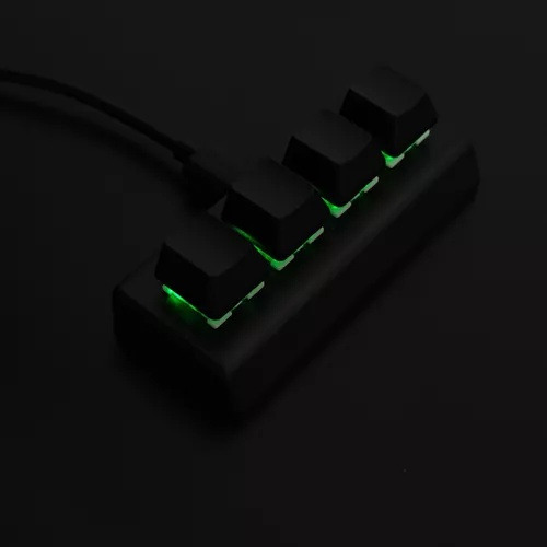 Teclado Programável De 4 Teclas, Interruptor Vermelho Ctrl C