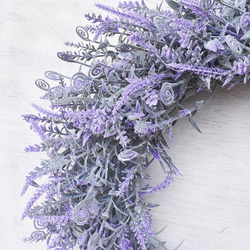 2 X 18 Pulgadas Lavanda Corona Flor Granja Guirnalda Puerta