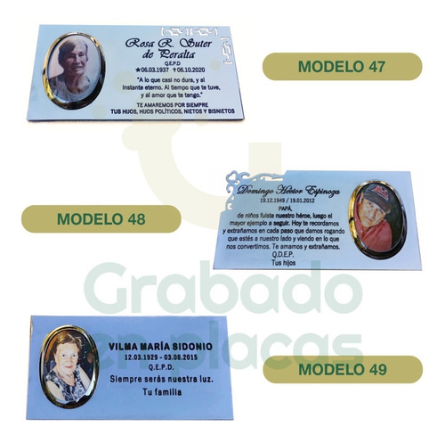 Imagen 9 de 10 de Placa + Foto + Florero + Cruz. Para Cementerio, Lapidas.