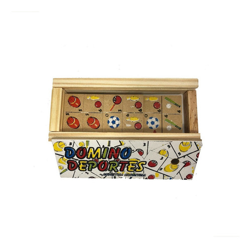 Imagen 2 de 6 de Domino De Madera Infantil - Juegos De Mesa Didacticos