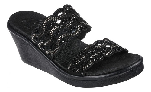 Sandalia Mujer Rumble On Elegant Day Negro Skechers