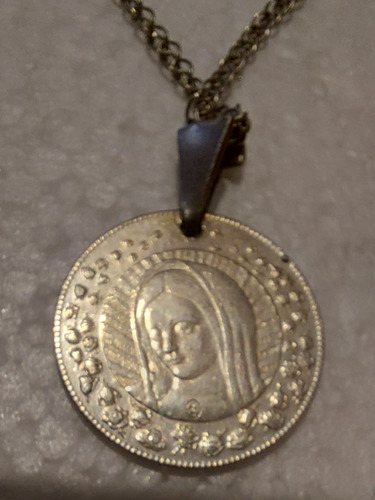 Medalla Vintage Virgen De Guadalupe Juan Pablo Ii Plata 925 