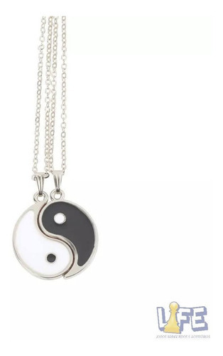 Colar Duplo Yin Yang Naruto - Namoro/ Best Friends (1 Par) Cor Prateado