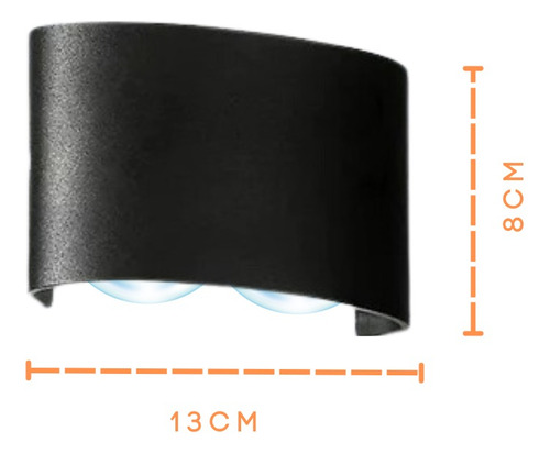 Lampara Arbotante Led 8w Para Pared Luz Blanca O Cálida Ext