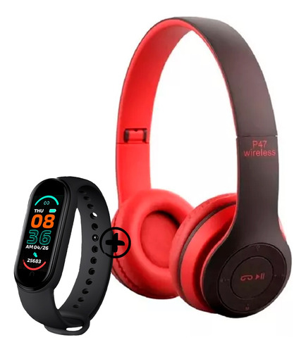 Auriculares Bluetooth P47 Inalámbricos Micro Sd+smartwatch