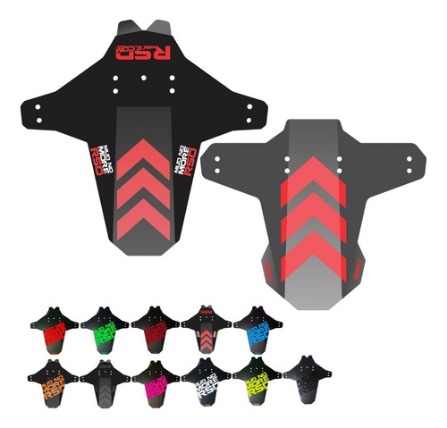 Paralama Bike Mtb Kit Traseiro E Diantero Rsd Mud No More Cor Seta Vermelho