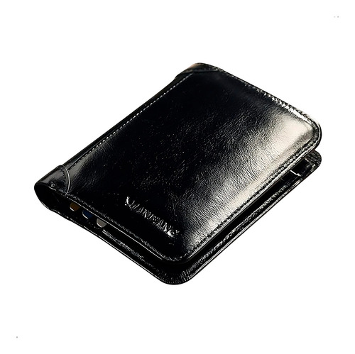 Manbang Cartera De Estilo Clásico Billetera De Cuero Genuino