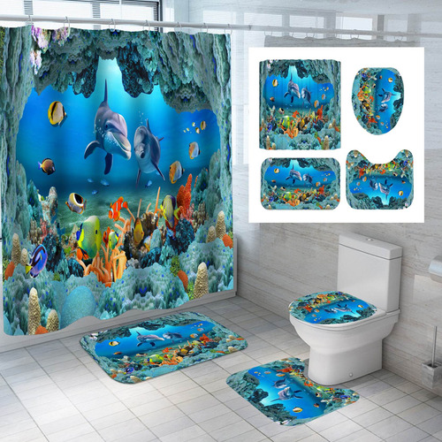 Cortina De Baño Y Juegos De Baño, Diseño De Ballena