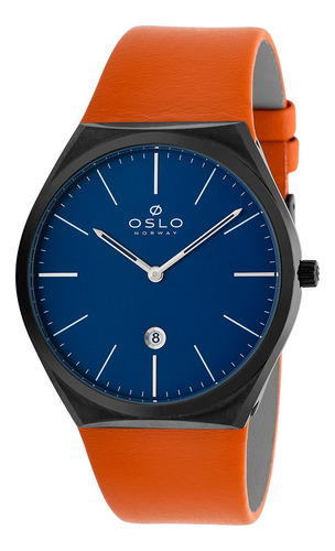 Relógio Masculino Slim Oslo Omyscs9u0001 D1ox Couro