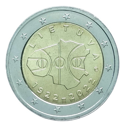 Lituânia 2022 - Basquete Na Lituânia - 2 Euros Cc - F C