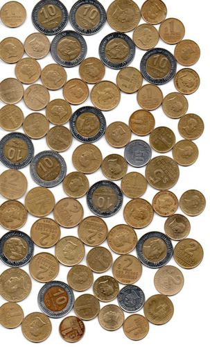 Uruguay Excelente Lote De 74 Monedas Pesos Uruguayos