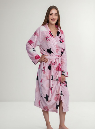 Bata De Descanso Supersoft Para Mujer Minnie Mouse Calida 