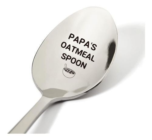 Papa Gift Ideas, Cuchara De Avena Grabada Con Patatas, Regal