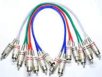 Comprar Kit Com 3 Cabos Rca 2+2 Rca Metal Blindado Profissional 50cm