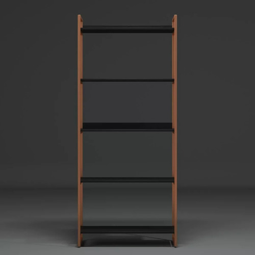Estante C/ 5 Prateleiras Organizador Estilo Industrial Cor Preto com Cobre