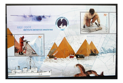 2001 Instituto Antartico- Argentina (bloque) Gj Hb135 Mint