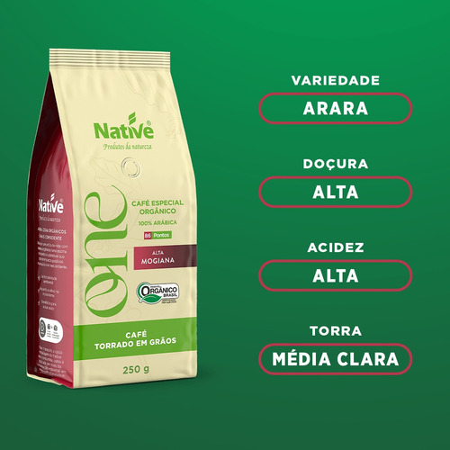 Café Ogânico Native Especial Alta Mogiana, 250g
