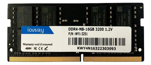 Memória Ram 16gb Ddr4 3200mhz Sodimm Ioway