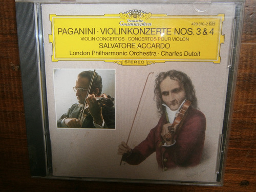 Nicolo Paganini Concertos 3-4 Cd Deutsche Salvatore Accardo