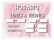 Comprar Cartel Horario Locales Kiosco Abierto Vidriera 20 X 15 N130