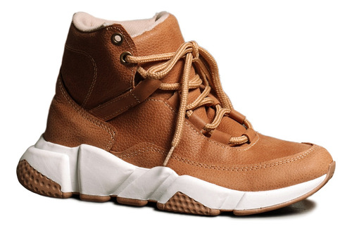 Zapatillas Mujer Urbanas Cuero Suela Goma Botas Moda Karol