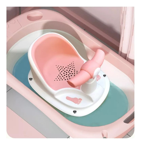 Silla De Ducha O Asiento De Baño Para Bebé Rosado