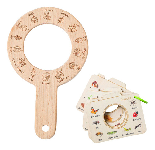 Juguete De Aprendizaje De Madera Para Niños Con Lupa, ,
