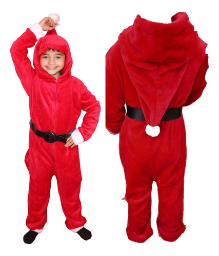 Pijama Completa Mameluco Kigurumi D Santa Claus Noel Navidad