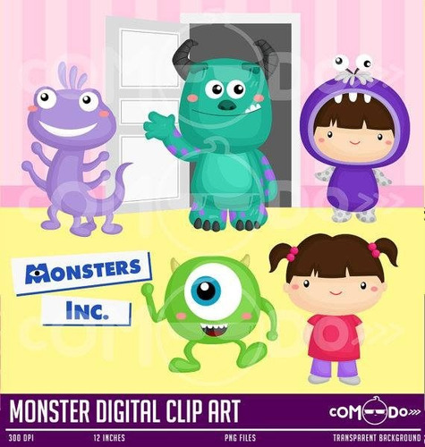 Kit Imprimible Monsters Inc Imagenes Clipart Cod 5