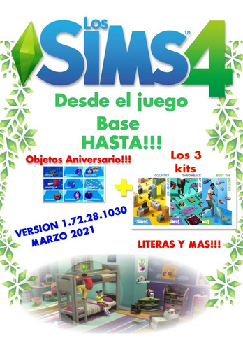 Imagen 1 de 4 de Los Sims 4 Juego Completo Hasta V.1.72.28.1030 Ultima!!!