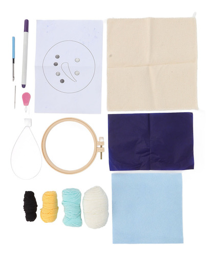 Kit De Bordado Para Manualidades Con Forma De Muñeco De Niev